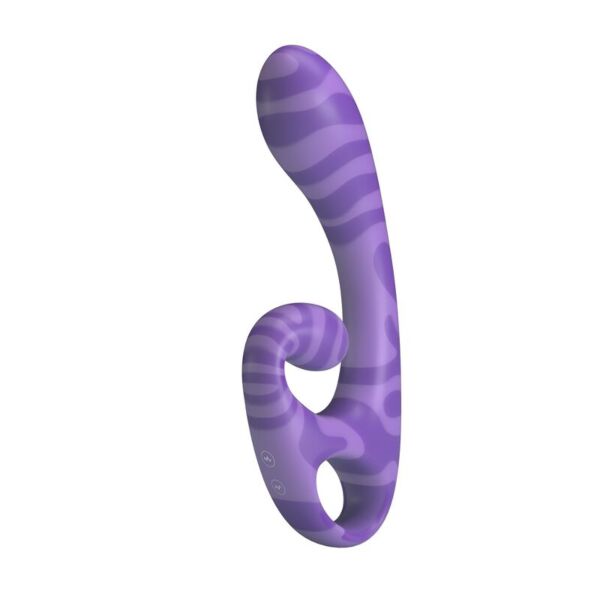Dvostranski vibrator Summer, vijoličen, z ergonomskim ročajem