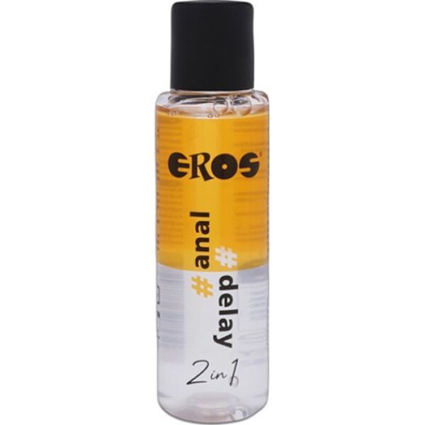 Steklenička analnega lubrikanta Eros 2 v 1 Anal Delay s 100 ml