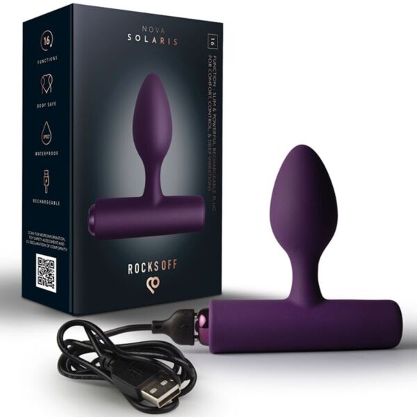 Analni vibrator Rocks-Off Nova Solaris s podolgovato bazo