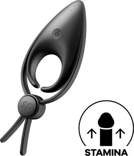 Vibracijski obroček za penis Satisfyer Sniper z dvema zankama in stožčastim stimulatorjem