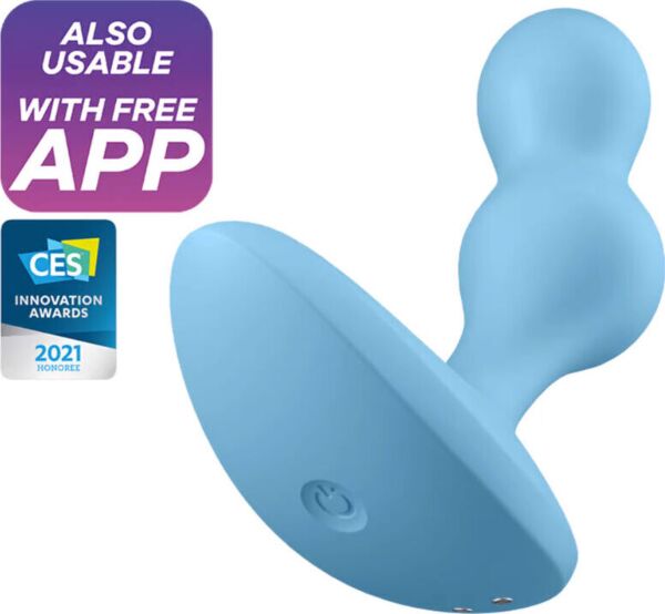 Analni vibrator Satisfyer Deep Diver z obliko dveh kroglic in široko osnovo