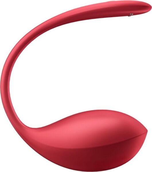 Rdeč vibrator Satisfyer Shiny Petal s prožno obliko