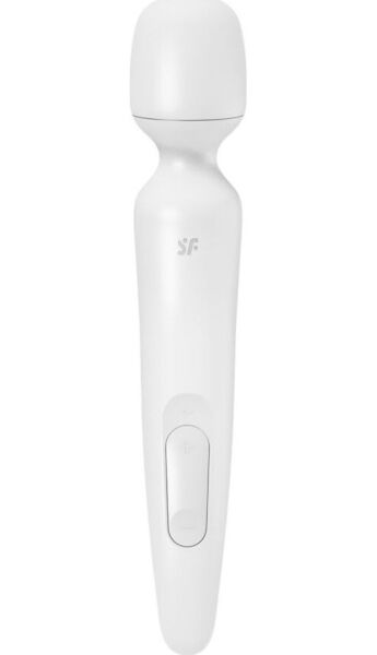 Masažni vibrator Satisfyer Wand-erland z ročajem z zlatimi detajli