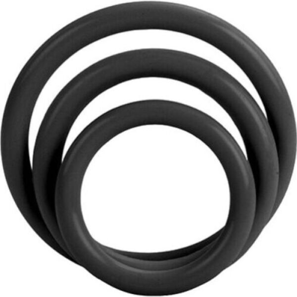 Set treh obročkov za penis CalExotics Tri-Rings, v treh velikostih
