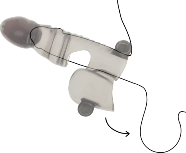Vibracijska navlaka za penis in testise Ohmama s 3 mini vibratorji
