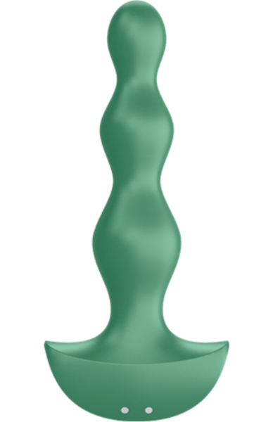 Analni čep vibrator Satisfyer Lolli Plug 2 z obliko kroglic in široko podlago