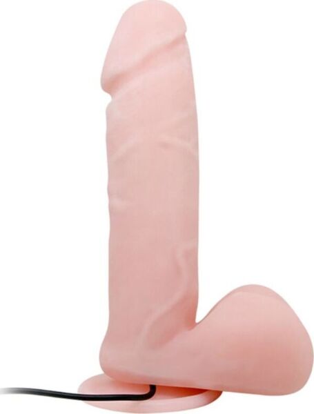 Realističen vibrator Baile BW-008017BRSY z modeninami in prisesko na dnu