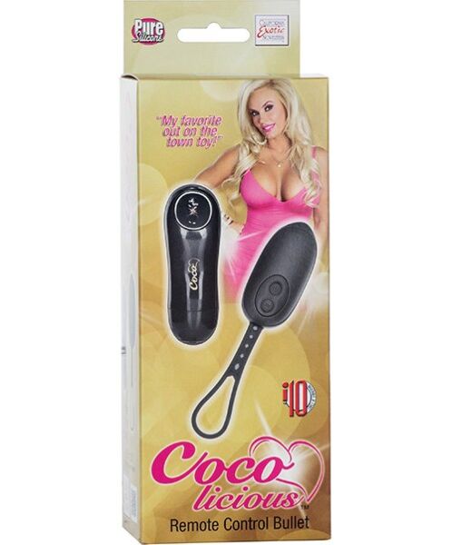 Črn mini vibrator Calexotics Coco Licious Remote Control z daljinskim upravljalnikom