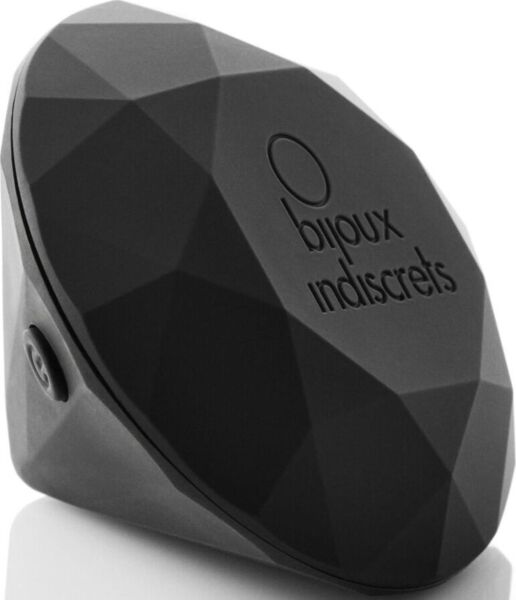 Vibrator za klitoris Bijoux Indiscrets Twenty One Matte Black v obliki diamanta in mat črne izvedbe