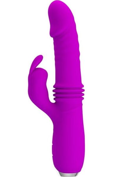 Vijoličen rabbit vibrator Pretty Love Dorothy z realistično oblikovano glavo