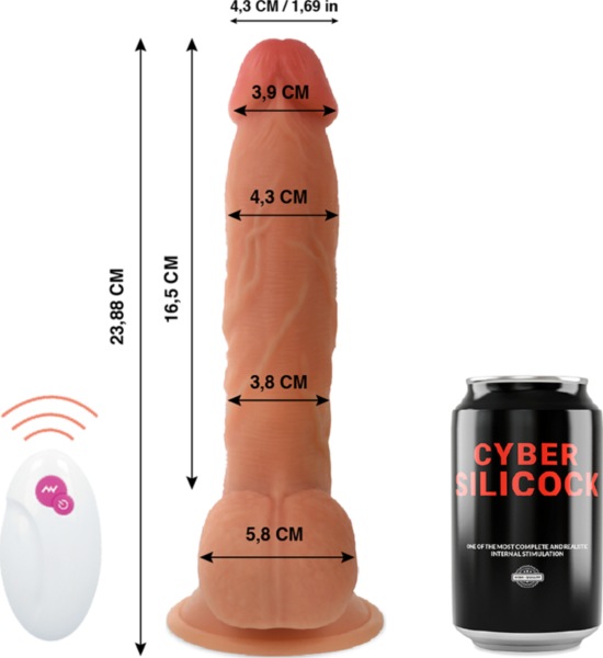Realističen vibrator Cyber Silicock Mr John s prisesko na dnu
