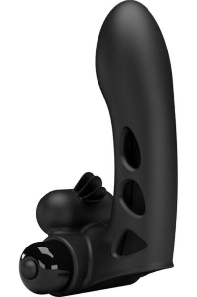 Vibrator za prst Pretty Love Orlando BI-014836, črn silikonski nastavek