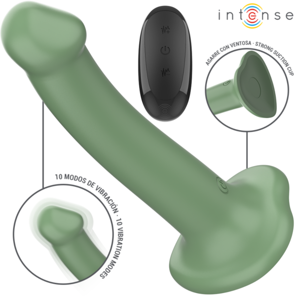Zeleni vibrator Intense Becca s priseskom in daljinskim upravljalnikom