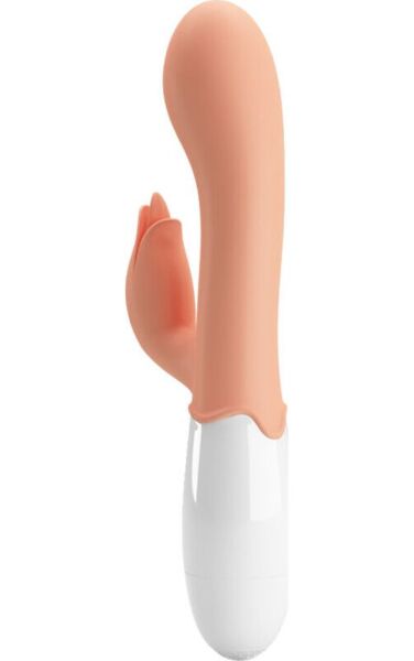 Vibrator za G-točko Pretty Love BI-014961R v telesni barvi, s stimulatorjem klitorisa v obliki cveta
