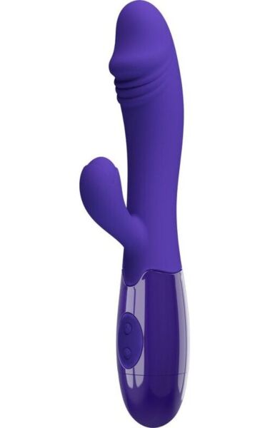 Vijoličen vibrator Pretty Love Snappy Youth z ukrivljeno obliko za G-točko in klitoris