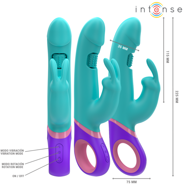 Moder rabbit vibrator Intense MONICA z vrtljivim stimulatorjem točke G