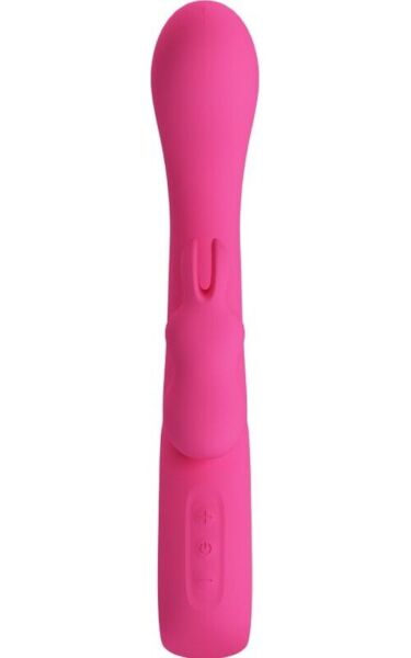 Rabbit vibrator Pretty Love BI-300087 iz silikona s srebrnim ročajem