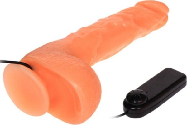 Realističen vibrator Baile z daljincem in priseskom na dnu