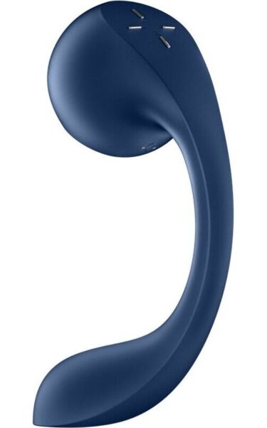Satisfyer Pro+ Wave 4 Connect App v temno modri barvi, z glavo za tlačne valove in delom za G-točko