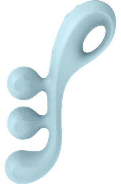 Vibrator Satisfyer Tri Ball 2 v modri barvi s tremi kroglicami in obročem za držanje