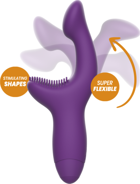 Vibrator z dvojno stimulacijo Rewolution Rewokiss z jedrom in krakom za klitoris