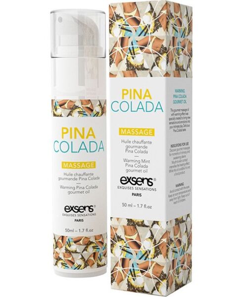 Masažno olje Exsens Warming Gourmet, v enkratnem odmerku 3 ml in v embalaži 50 ml
