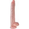 Dildo King Cock 35.6 cm s testisom in realističnim teksturo