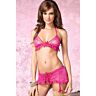 Lingerie Leg Avenue 3PC S špičastim modrčkom in tangicami