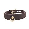 Ovratnik Bound Nubuck Leather Choker z O-obročem
