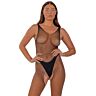 Bodystocking Lace Crotchless z odprtinami