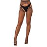 Hlačke Lace Fishnet Crotchless z odprtim delom
