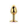 Butt Plug Toosh Metal Small Stone Rosa