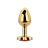 Butt Plug Toosh Heart Shaped Gold z rdečim dragim kamnom