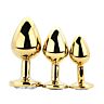 Butt Plugs Toosh Gold Set of 3 Clear Stone