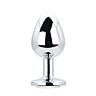 Butt Plug Toosh Metal Large z dragim kamenjem Plata