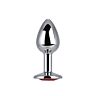 Butt Plug Toosh Metal Small Stone Rojo