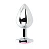 Toosh Metal Butt Plug Large Stone z draguljem Rosa