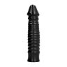 Dildo All Black 26 cm z teksturo