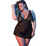 Spalna srajca BABY DOLL & G-SET BLACK L/XL