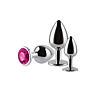 Plugs S Pleasures Metal MAX light blue za analno stimulacijo
