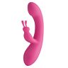Vibrator S Pleasures Velvet Love Bunny z dvojno stimulacijo