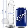 Dildo X Ray Crystal Clear 15.5 cm - Prijetna stimulacija