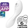Satisfyer - Curvy Trinity 5 stimulator in vibrator z aplikacijo bela