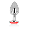 Analni plug OHMAMA - Rdeči kristal 8 cm