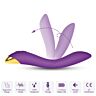 Večnamenski flamingo vibrator v vijolični barvi