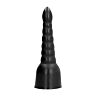 Dildo ALL BLACK 34 CM z dodatnimi stimulatorskimi elementi