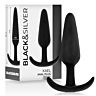 Analni plug BLACK&SILVER KAEL s sredinsko držalo