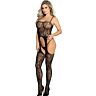 Bodystocking SUBBLIME crotchless z drobnimi naramnicami