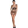 Bodystocking Lingerie Passion Woman BS088 z čipko in prosojnostjo