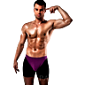 Hlačke Boxer Passion Noir Violet S/M z senzualnim dizajnom